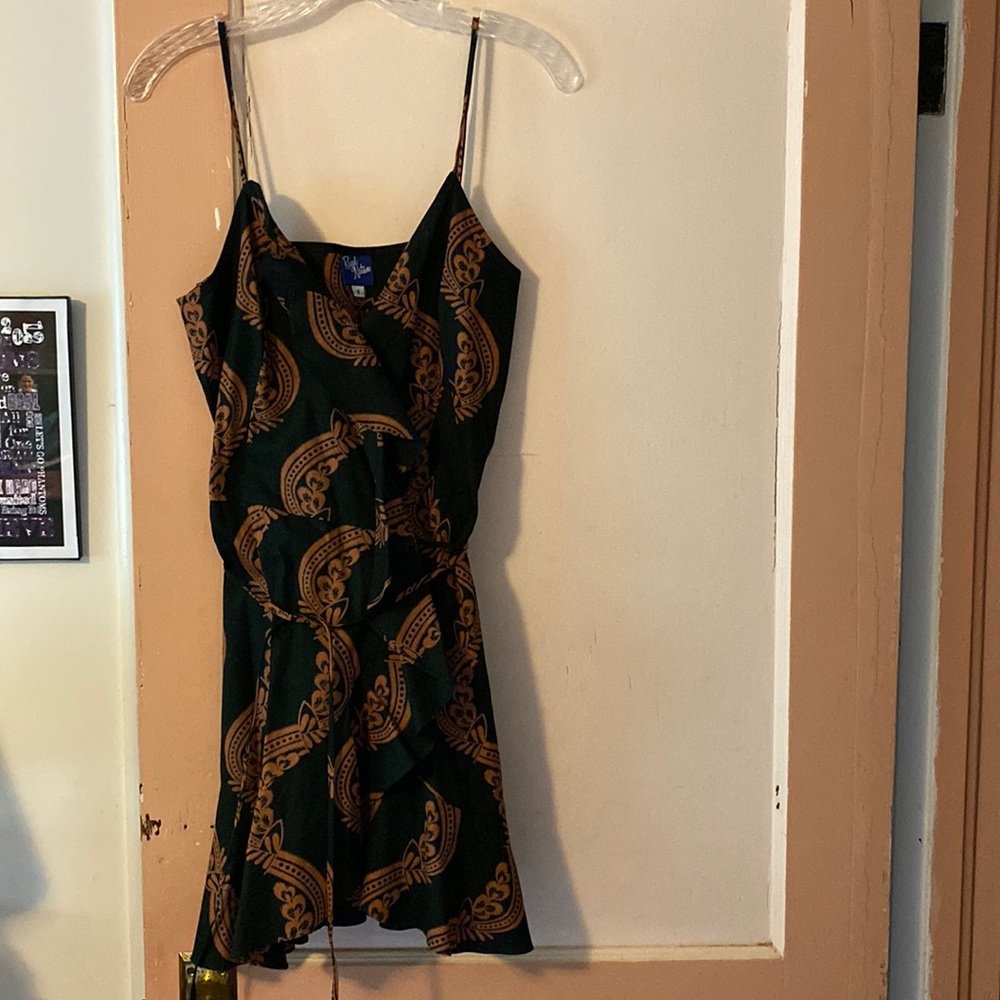 Royal Native ruffled wrap dress